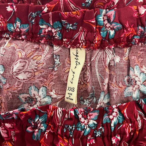 Kingston Grey Floral Off Shoulder  Jumpsuit, Junior XXS - Picture 3 of 5